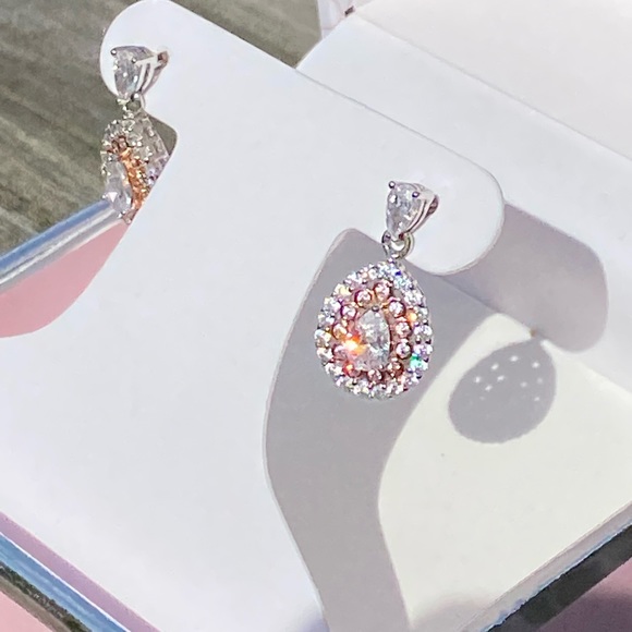 Genuine Crystal gold plated silver drop earrings Kohl’s Chrystina Rose - Picture 15 of 16